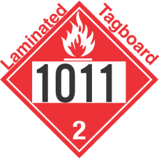 Flammable Gas Class 2.1 UN1011 Tagboard DOT Placard