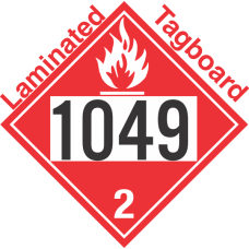 Flammable Gas Class 2.1 UN1049 Tagboard DOT Placard