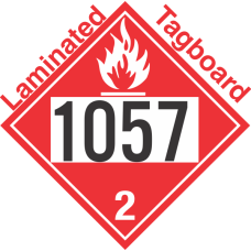 Flammable Gas Class 2.1 UN1057 Tagboard DOT Placard