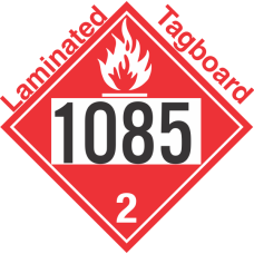 Flammable Gas Class 2.1 UN1085 Tagboard DOT Placard