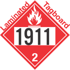 Flammable Gas Class 2.1 UN1911 Tagboard DOT Placard