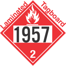 Flammable Gas Class 2.1 UN1957 Tagboard DOT Placard