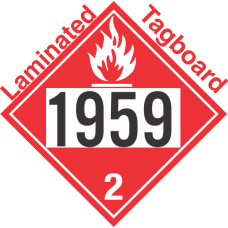 Flammable Gas Class 2.1 UN1959 Tagboard DOT Placard