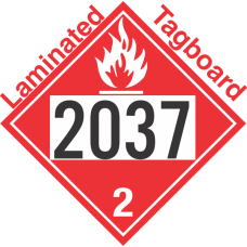 Flammable Gas Class 2.1 UN2037 Tagboard DOT Placard