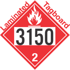 Flammable Gas Class 2.1 UN3150 Tagboard DOT Placard