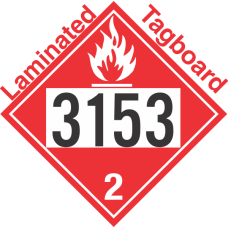 Flammable Gas Class 2.1 UN3153 Tagboard DOT Placard
