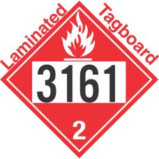 Flammable Gas Class 2.1 UN3161 Tagboard DOT Placard
