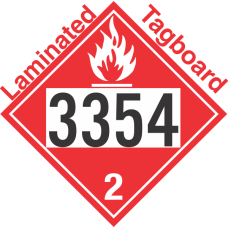 Flammable Gas Class 2.1 UN3354 Tagboard DOT Placard