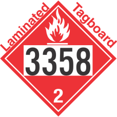 Flammable Gas Class 2.1 UN3358 Tagboard DOT Placard