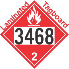 Flammable Gas Class 2.1 UN3468 Tagboard DOT Placard