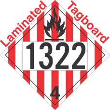 Flammable Solid Class 4.1 UN1322 Tagboard DOT Placard