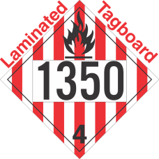 Flammable Solid Class 4.1 UN1350 Tagboard DOT Placard