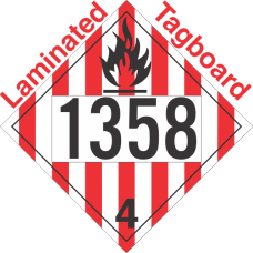Flammable Solid Class 4.1 UN1358 Tagboard DOT Placard