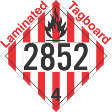 Flammable Solid Class 4.1 UN2852 Tagboard DOT Placard
