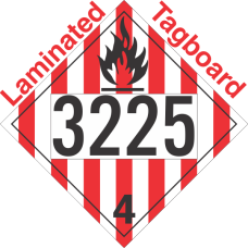 Flammable Solid Class 4.1 UN3225 Tagboard DOT Placard