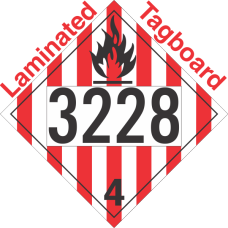 Flammable Solid Class 4.1 UN3228 Tagboard DOT Placard