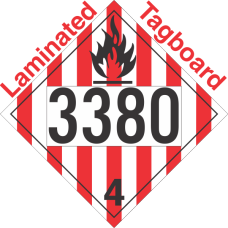 Flammable Solid Class 4.1 UN3380 Tagboard DOT Placard