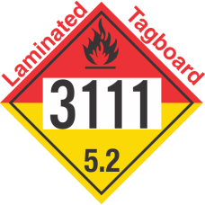 Organic Peroxide Class 5.2 UN3111 Tagboard DOT Placard
