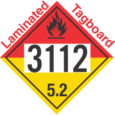 Organic Peroxide Class 5.2 UN3112 Tagboard DOT Placard
