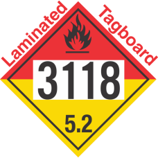 Organic Peroxide Class 5.2 UN3118 Tagboard DOT Placard