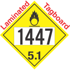Oxidizer Class 5.1 UN1447 Tagboard DOT Placard