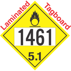 Oxidizer Class 5.1 UN1461 Tagboard DOT Placard
