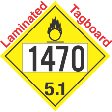 Oxidizer Class 5.1 UN1470 Tagboard DOT Placard