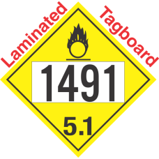 Oxidizer Class 5.1 UN1491 Tagboard DOT Placard
