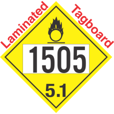Oxidizer Class 5.1 UN1505 Tagboard DOT Placard