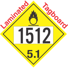 Oxidizer Class 5.1 UN1512 Tagboard DOT Placard