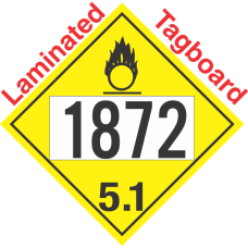 Oxidizer Class 5.1 UN1872 Tagboard DOT Placard