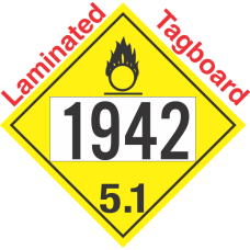 Oxidizer Class 5.1 UN1942 Tagboard DOT Placard