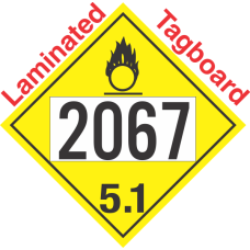 Oxidizer Class 5.1 UN2067 Tagboard DOT Placard