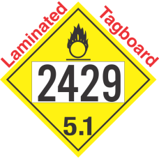 Oxidizer Class 5.1 UN2429 Tagboard DOT Placard