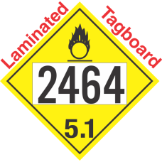 Oxidizer Class 5.1 UN2464 Tagboard DOT Placard