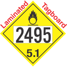 Oxidizer Class 5.1 UN2495 Tagboard DOT Placard