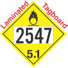 Oxidizer Class 5.1 UN2547 Tagboard DOT Placard