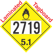 Oxidizer Class 5.1 UN2719 Tagboard DOT Placard