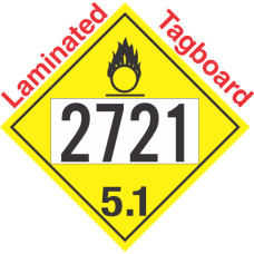 Oxidizer Class 5.1 UN2721 Tagboard DOT Placard