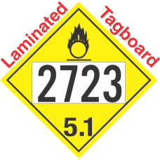 Oxidizer Class 5.1 UN2723 Tagboard DOT Placard