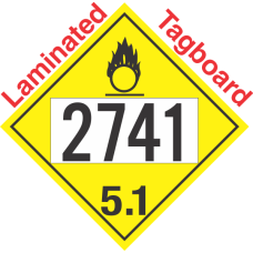 Oxidizer Class 5.1 UN2741 Tagboard DOT Placard