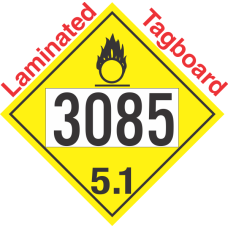 Oxidizer Class 5.1 UN3085 Tagboard DOT Placard