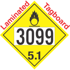 Oxidizer Class 5.1 UN3099 Tagboard DOT Placard