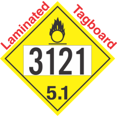 Oxidizer Class 5.1 UN3121 Tagboard DOT Placard