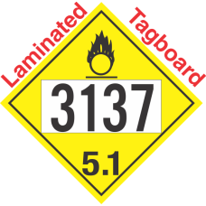 Oxidizer Class 5.1 UN3137 Tagboard DOT Placard