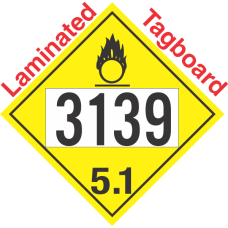 Oxidizer Class 5.1 UN3139 Tagboard DOT Placard