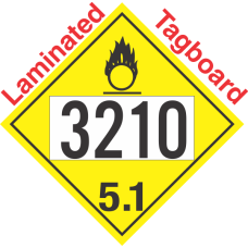 Oxidizer Class 5.1 UN3210 Tagboard DOT Placard
