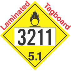 Oxidizer Class 5.1 UN3211 Tagboard DOT Placard