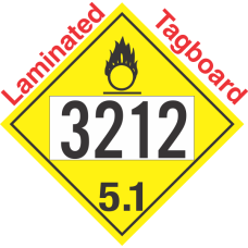 Oxidizer Class 5.1 UN3212 Tagboard DOT Placard