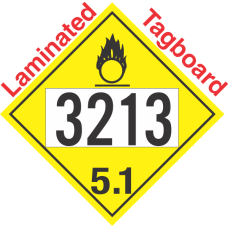 Oxidizer Class 5.1 UN3213 Tagboard DOT Placard